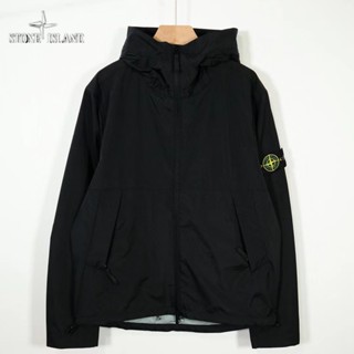 Stone Island ของแท้ 100% เสื้อแจ็กเก็ตกันลม มีซิป กันน้ํา เหมาะกับใส่กลางแจ้ง สําหรับผู้ชาย และผู้หญิง