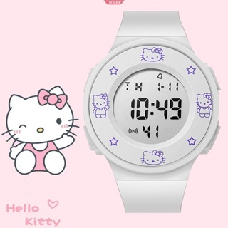 Sanrio HelloKitty นาฬิกาข้อมือดิจิทัล LED กันน้ํา อิเล็กทรอนิกส์ สําหรับเด็ก [ZXL]