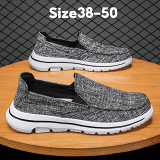 [size38-50] รองเท้าโลฟเฟอร์ ผ้าใบ สําหรับผู้ชาย ใส่ไปทํางาน