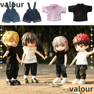 Valour เสื้อยืด กางเกงยีน สําหรับตุ๊กตา 1/12Bjd Obitsu11