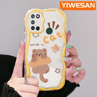 เคสโทรศัพท์มือถือ ซิลิกาเจลนิ่ม ใส กันกระแทก ลายแมวน่ารัก สําหรับ Realme 7 Pro 7i C17 Narzo 20 Pro