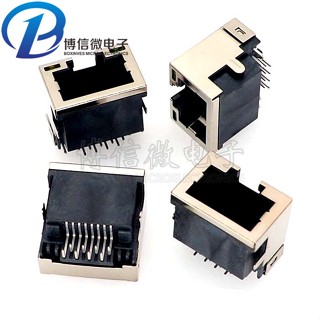 Rj45 ซ็อกเก็ตเครือข่าย SP32 8P8C หัวคริสตัล พร้อมไฟ