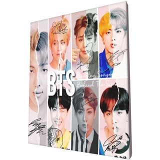 โปสเตอร์ผ้าใบ พิมพ์ลายศิลปินเกาหลี Bts สไตล์โมเดิร์น สําหรับตกแต่งผนัง ห้องนั่งเล่น ห้องนอน