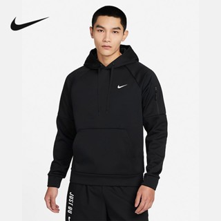 【พร้อมส่ง】ของแท้ 100% NIKE เสื้อกันหนาวลําลอง มีฮู้ด ปักลายโลโก้ ทรงหลวม สําหรับผู้ชาย DQ4835-010