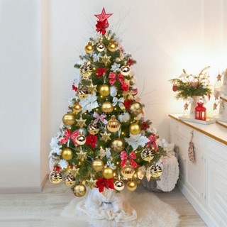 44 ชิ้น/กล่องตกแต่งต้นคริสต์มาสลูกบอล Bauble Xmas Party แขวนเครื่องประดับตกแต่งคริสต์มาส mimay