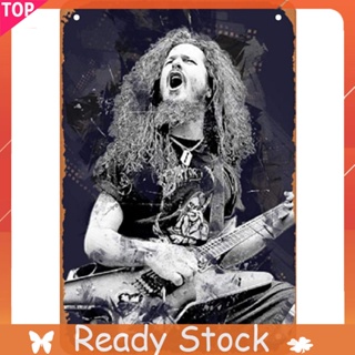 แผ่นป้ายโลหะดีบุก ลาย Dimebag Darrell สไตล์วินเทจ ขนาด 20x30 ซม. สําหรับบาร์ ผับ คลับ คาเฟ่