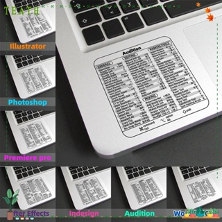 Teath สติกเกอร์ PVC ใส แปะปุ่มลัด ซอฟท์แวร์ PS PR AI ID LR AU 4 ชิ้น สําหรับแล็ปท็อป คอมพิวเตอร์