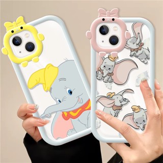 เคสโทรศัพท์มือถือนิ่ม ลายการ์ตูนช้างน้อยน่ารัก ผูกโบว์ สําหรับ OPPO A15 A12E A15S A16 A16s A31 A53 A54 A55 A57 A3S A72 A74 A8 A9 A5 2020 A96