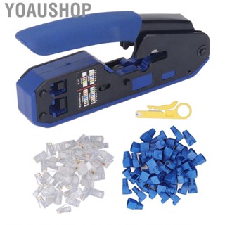 Yoaushop Wire Terminal Crimper  Cutting and Stripping Crimping Tool Alloy Steel Comfortable Grip for RJ45 RJ11 RJ12 Cable Cat5 Cat5e Cat6 Line