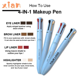 Xianen 4 In 1 อายไลเนอร์ ความงาม และสุขภาพ แต่งหน้า หลายเอฟเฟกต์ ลิปไลเนอร์ ปากกา