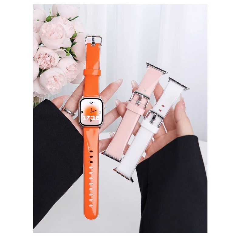【พร้อมส่ง】สําหรับแอปเปิ้ลวอช สายนาฬิกา smart watch 4 3 5 6 7 se สายนาฬิกา สายนิ่ม ปรับง่าย สาย 38/40/44/41/42/45/49มม.