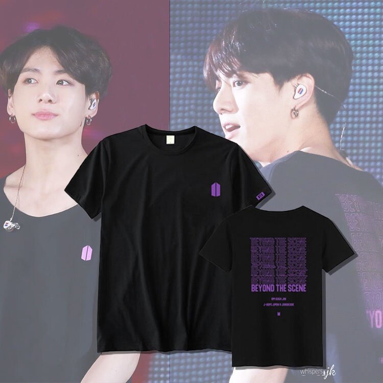 พร้อมส่ง KPOP BTS Love Yourself World Tour เสื้อยืดผ้าฝ้ายแท้บวกขนาด JUNGKOOK JIMIN หลวมแขนสั้นด้านบ