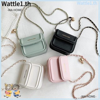 Wttle กระเป๋าสะพายไหล่ สะพายข้าง ทรงสี่เหลี่ยม แต่งสายโซ่ แฟชั่นสําหรับสตรี