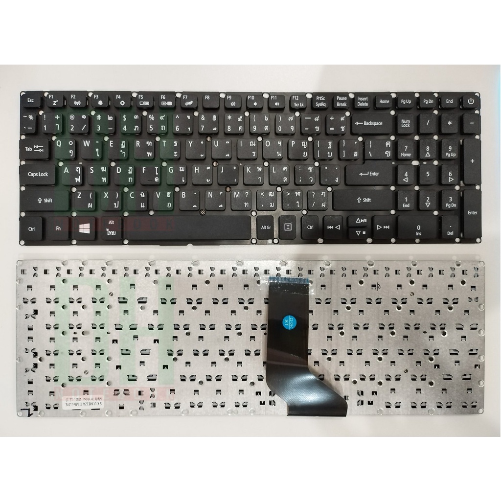 แป้นพิมพ์ คีย์บอร์ดโน๊ตบุ๊ค Acer Aspire 3 A315 ฟังชั่นสีขาว Laptop Keyboard