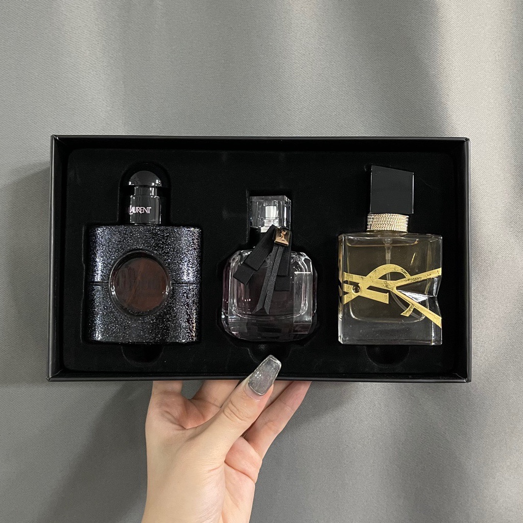 (30ml * 3) Yves Saint Laurent YSL perfume sample three piece set ใหม่ YSL Yves Saint Laurent เซตน้ําหอมตัวอย่าง 30 มล. สามชิ้น