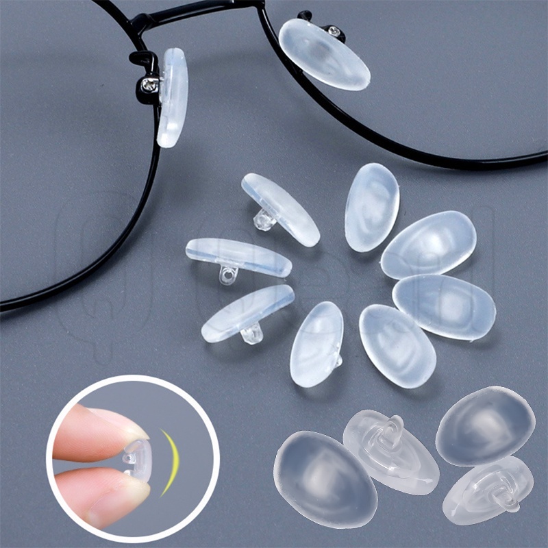 เรียบง่าย ฝ้า สีขาว ซิลิโคนเจล นิ่ม ดูแลจมูก / อุปกรณ์เสริมแว่นตา สากล / แผ่นบีบ ป้องกันจมูก / คลิปหนีบจมูก ป้องกันแว่นตา