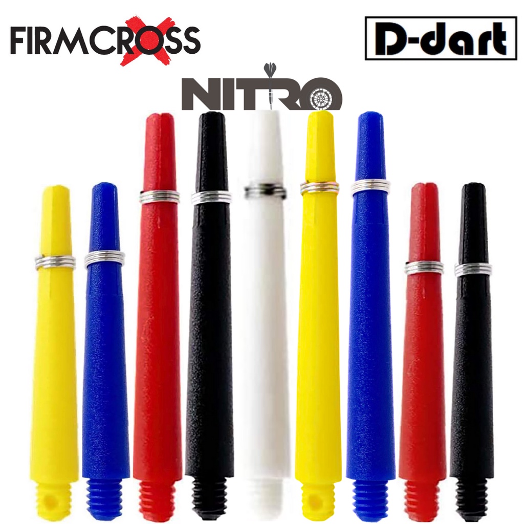 FIRMCROSS DARTS SHAFT - 5 สี NITRO NYLON DART SHAFT/STEM พร้อมแหวน