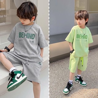 พร้อมส่ง ชุดเด็กหน้าร้อน เสื้อ+กางเกงขาสั้น ผ้านิ่ม