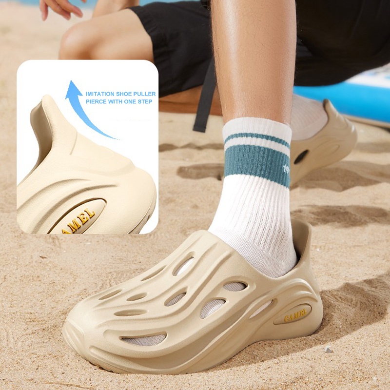 CAMEL SPORTS รองเท้าแตะ พื้นนิ่ม ระบายอากาศได้ดี ป้องกันการลื่น เหมาะกับเดินชายหาดกลางแจ้ง สไตล์สปอร์ต สําหรับผู้ชาย