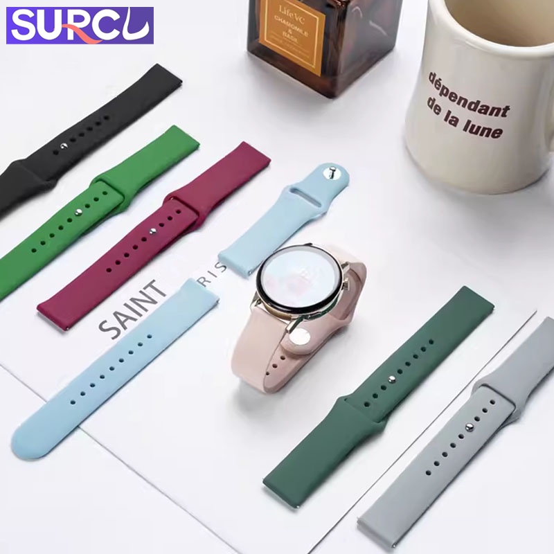 สายนาฬิกาข้อมือซิลิโคน แบบเปลี่ยน สําหรับ Samsung Galaxy Watch 6 5 4 Classic pro 47 มม. 43 มม. 45 มม. 44 มม. 40 มม. Amazfit GTS Huawei GT 2 pro