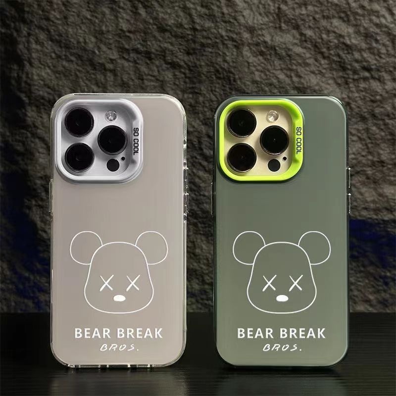 เคส iphone hone IP 11 12 IP 13 14 15plus 13 14 PROMAX เคสโทรศัพท์หมีรุนแรงการ์ตูนแฟชั่นพร้อมความรู้สึกขั้นสูง