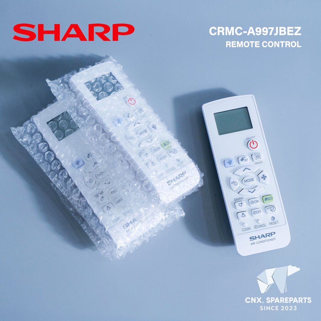 CRMC-A997JBEZ รีโมทแอร์ SHARP รีโมทแอร์ชาร์ป รุ่น AH-PFX18, AH-PFX24 (ใช้แทน CRMC-A998JBEZ ได้)