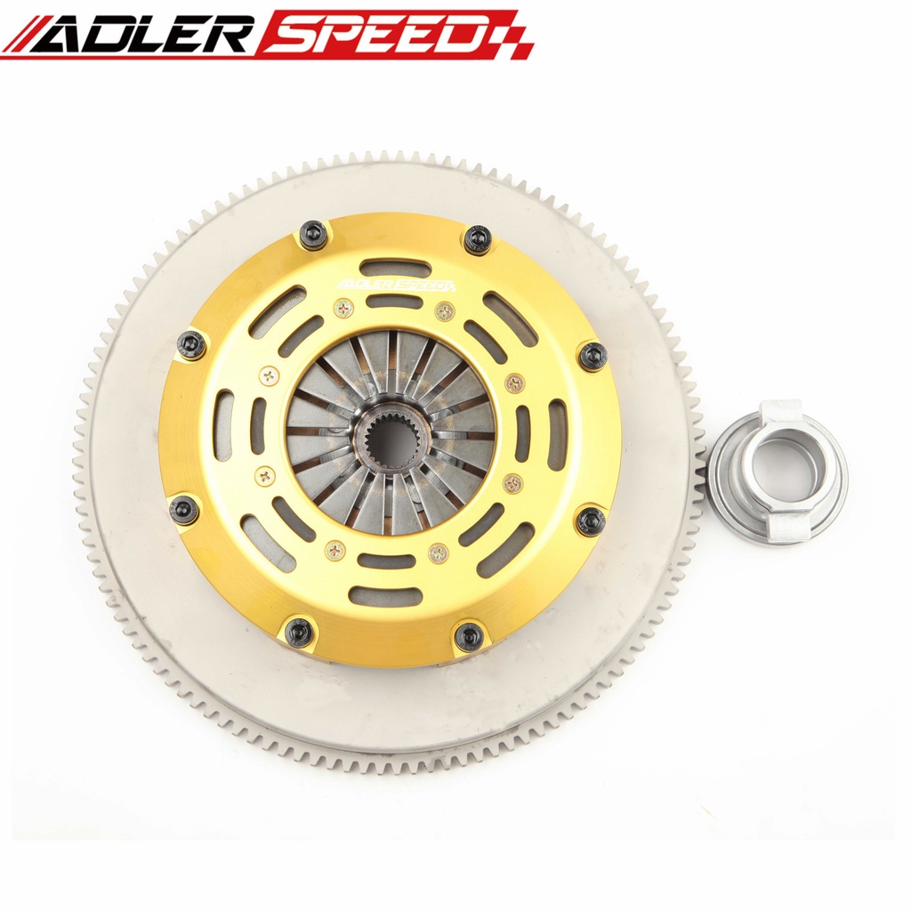 ADLERSPEED Racing คลัทช์ Twin Disc Kit + Flywheel สําหรับ Nissan Skyline RB20DET RB25DET 5 ความเร็ว