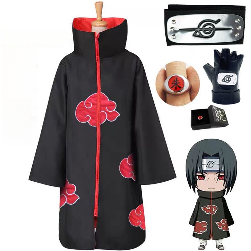 เสื้อคลุมนารูโตะ Uchiha Itachi สีแดง