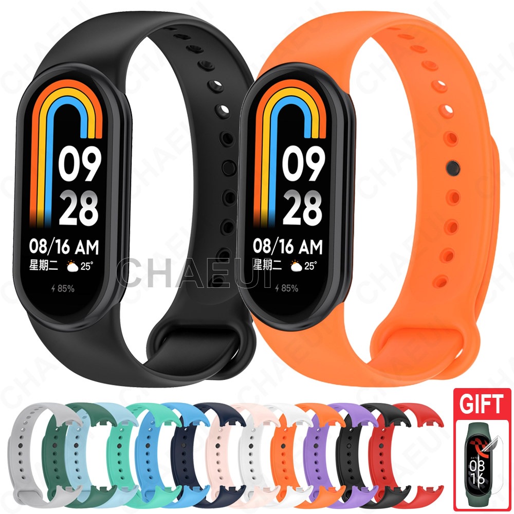 สายรัดซิลิโคนเปลี่ยนสายรัดข้อมือกีฬาสําหรับ Xiaomi Smart Band 10 9 8 / Band 10 Ceramic Edition