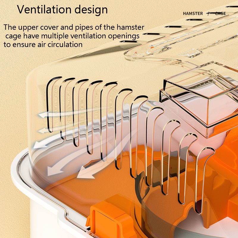 กรงหนูแฮมสเตอร์ ขนาดใหญ่พิเศษ สีทอง ของเล่นสําหรับหนูแฮมสเตอร์ - รูปที่ 2