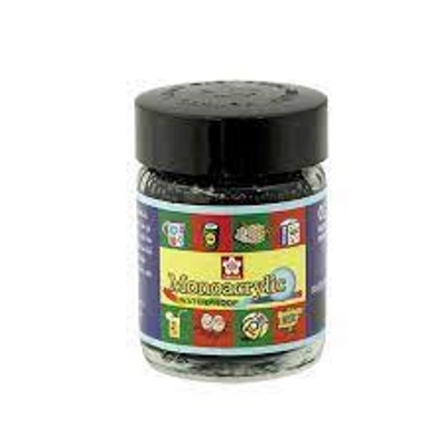 สีโมโนอะคริลิค ซากุระ 30ซีซี No.49 สีดำ Black / Monoacrylic Waterproof 30cc
