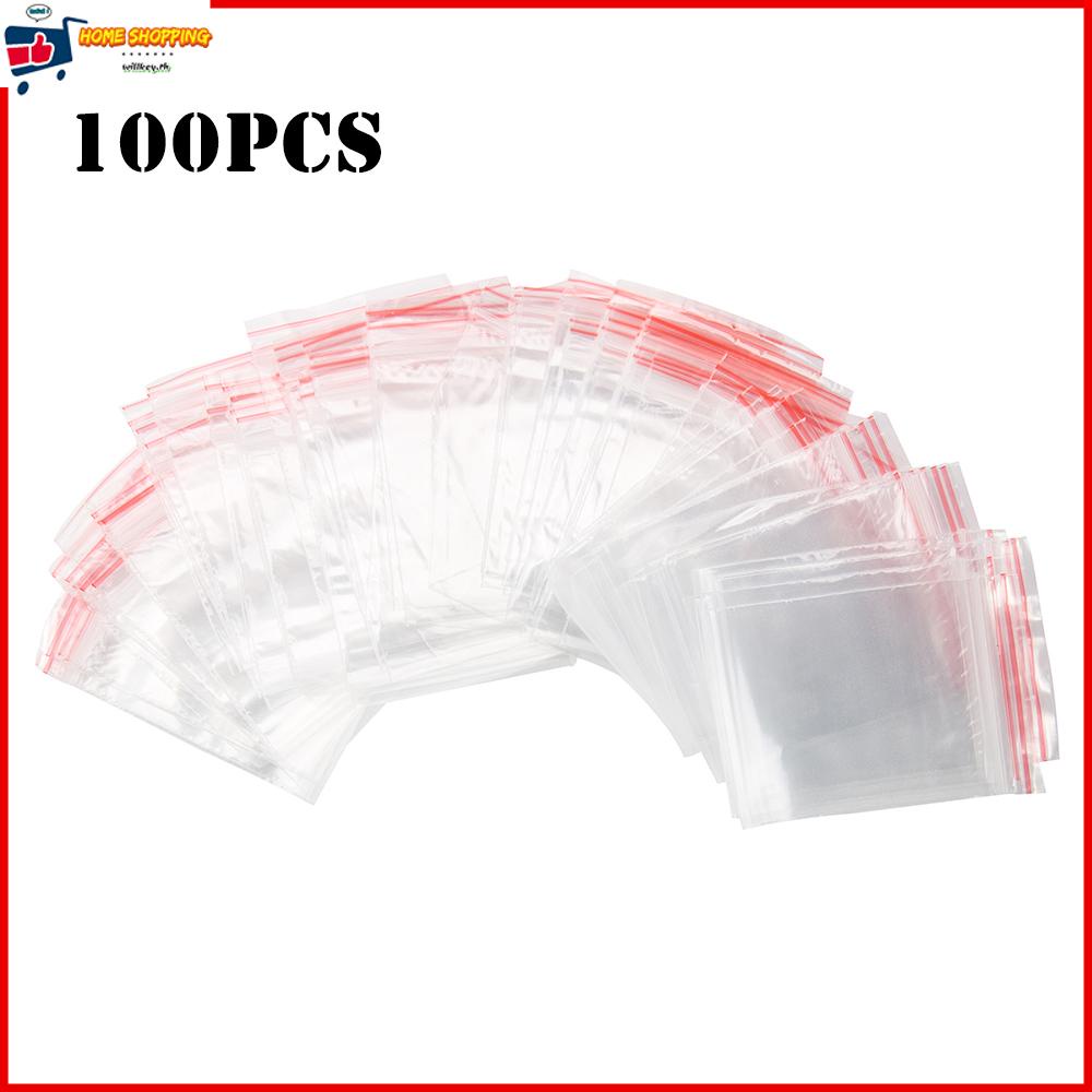 ถุงพลาสติกใส ขนาดเล็ก อเนกประสงค์ ใช้ซ้ําได้ 100 ชิ้น SHOPTKC4380