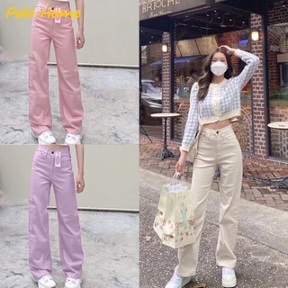 กางเกงขายาวแฟชั่นทันสมัย เรียบๆ น่ารัก สไตล์เกาหลีสีพาสเทล