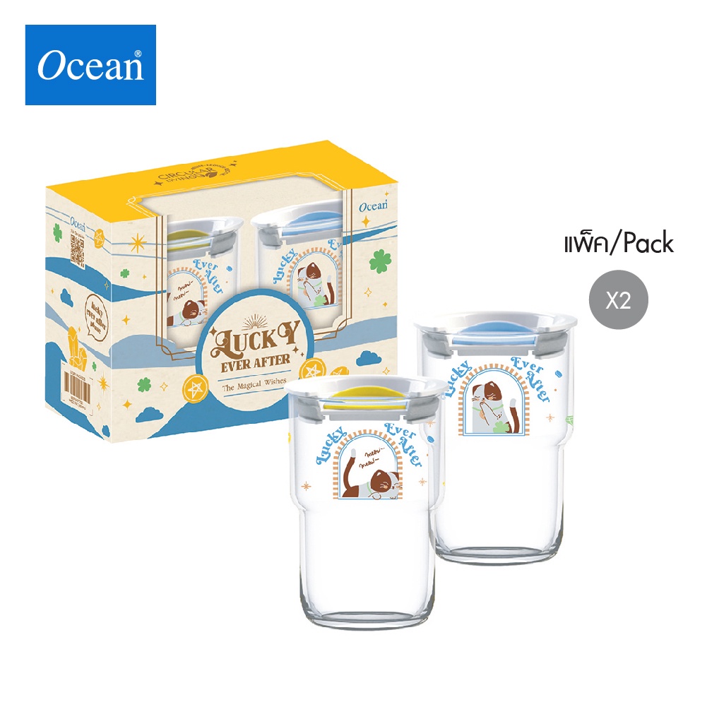 Ocean - ชุดของขวัญ แก้วน้ำ The Magical Wishes Couple Set 460 ML - Neko Fortune (pack of 2)