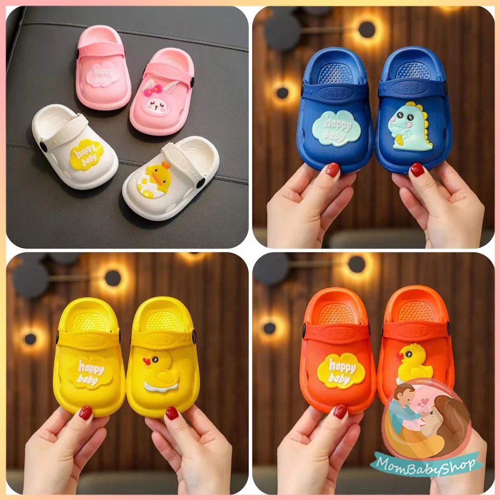 พร้อมส่ง รองเท้าเเตะสำหรับเด็ก วัสดุเป็นยางนิ่ม นุ่ม ใส่สบาย