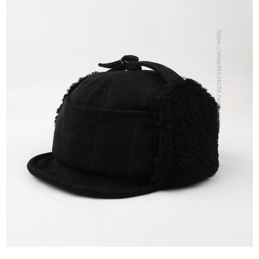 หมวกขนแกะ ป้องกันหู ให้ความอบอุ่น เหมาะกับฤดูใบไม้ร่วง และฤดูหนาว สําหรับผู้ชาย และผู้หญิง เล่นสกี - รูปที่ 2