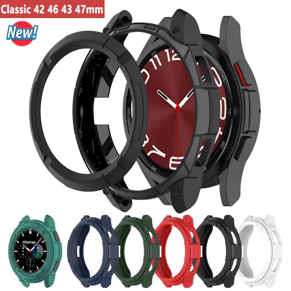 ใหม่ เคสนาฬิกาข้อมือ TPU กันกระแทก สําหรับ Samsung Galaxy Watch 6 Classic 43 มม. 47 มม. Samsung Galaxy Watch4 Classic 46 มม. R890 Classic 42 มม. R880