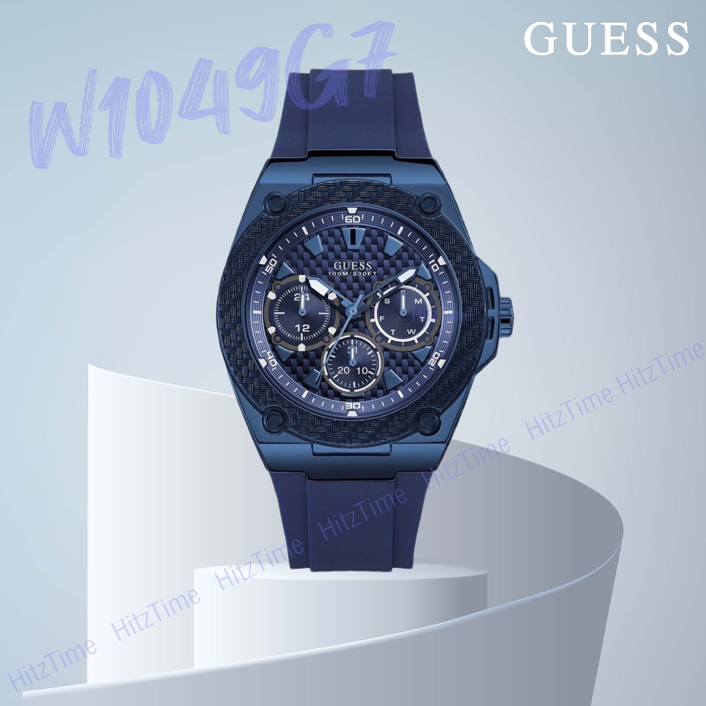 Guess นาฬิกาข้อมือผู้ชาย รุ่น W1049G7 45 มม. นาฬิกาแบรนด์เนม สินค้าขายดีที่สุด Guess ของแท้ พร้อมส่ง