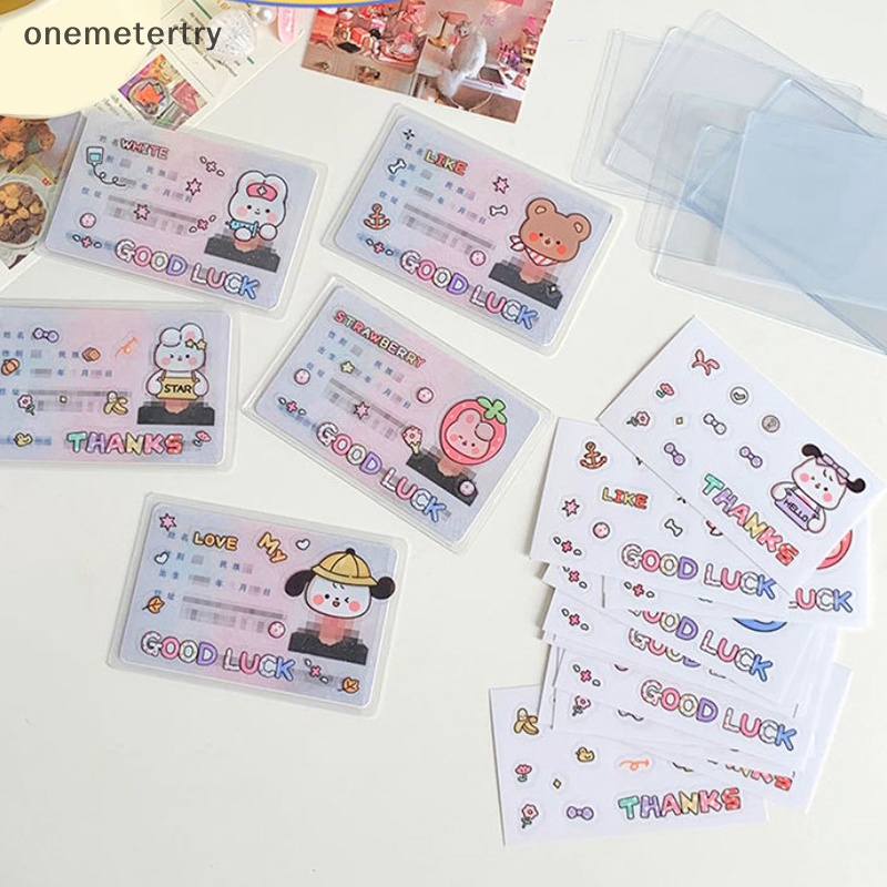 Onem สติกเกอร์ PVC ใส ลายการ์ตูน กันน้ํา เพื่อความเป็นส่วนตัว สําหรับติดบัตรเครดิต DIY