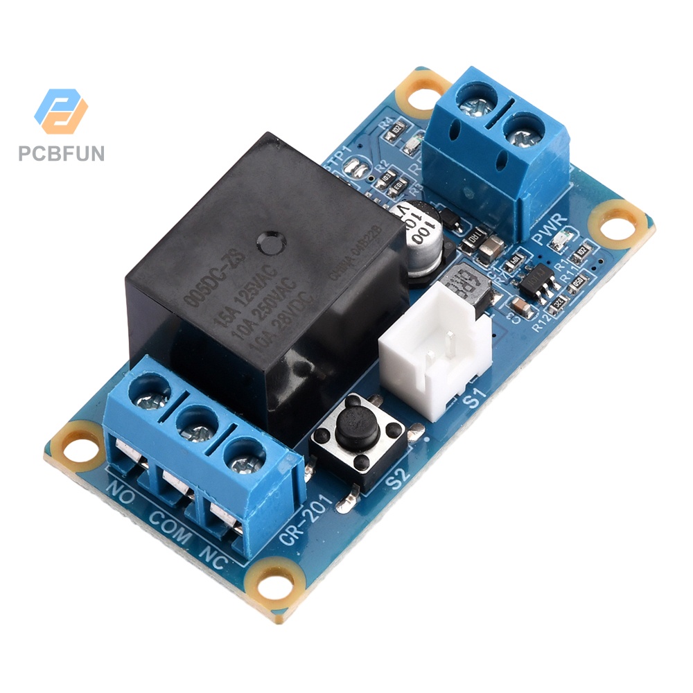 Pcbfun โมดูลรีเลย์ล็อคตัวเอง Dc 5-28v 1 ทาง บิดได้
