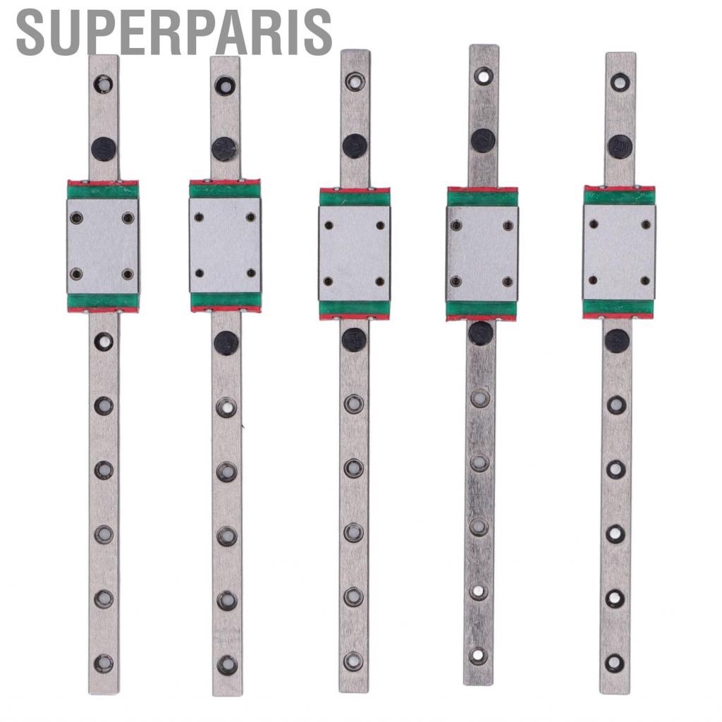Superparis 5PCS MGN7 Linear Guide Rail Bearing Steel Guideway With Slide Block Hot