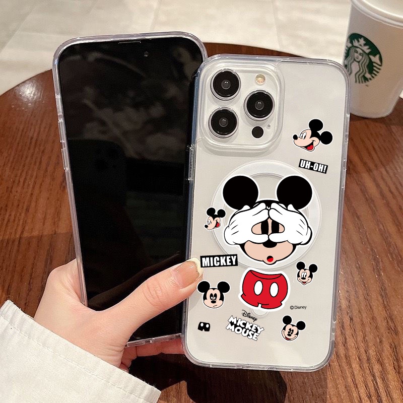 เคสชาร์ได้ สําหรับไอโฟน15 เคสแม่เหล็ก สำหรับIPhone 15promax 15Pro 15 14 14promax 11 12 13 Pro max เคสลายการ์ตูน น่ารัก