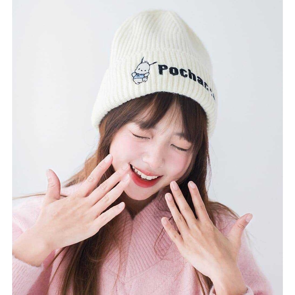 หมวกถักไหมพรมสไตล์เกาหลี SANRIO งานแท้ มีทั้งหมด 5 ลาย ขนาดเส้นรอบวงหมวก 56-60 cm