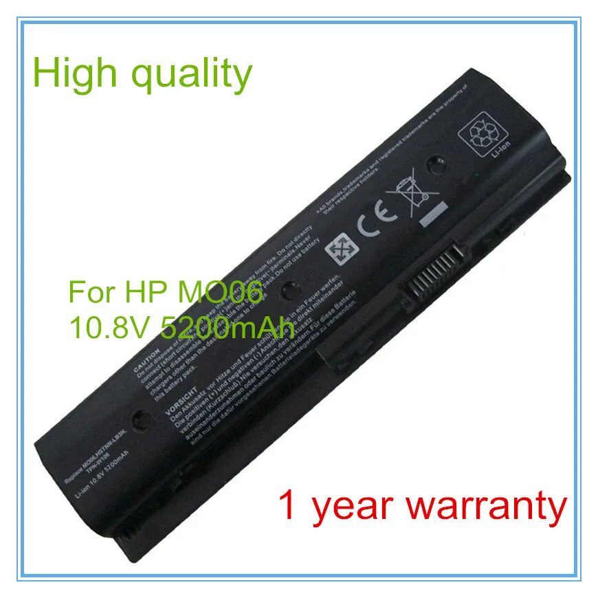 แบตเตอรี่แล็ปท็อป 10.8V 5200mah MO06 For DV4-5000 DV6-7002TX 5006TX DV7-7000 HSTNN-LB3N HSTNN-UB3P H