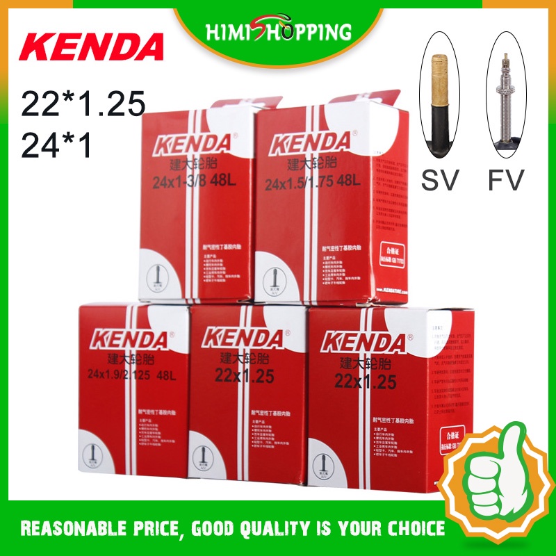 Kenda ยางในรถจักรยานเสือภูเขา 24 นิ้ว 22 นิ้ว 24*1 22*1.25 32 มม. 35 มม. 48 มม. 1 ชิ้น