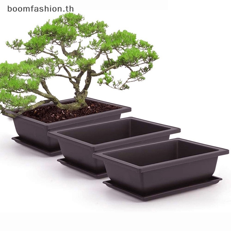 [boomfashion] กระถางดอกไม้พลาสติก ทรงสี่เหลี่ยม สําหรับปลูกต้นไม้ 1 ชิ้น