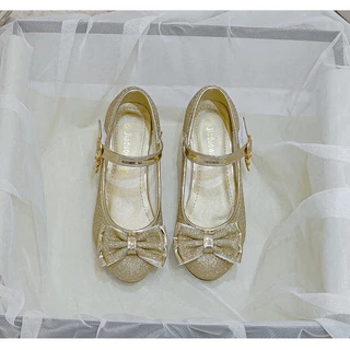 Shoe1507- รองเท้าคัชชูเด็กเล็ก-ถึงเด็กโต โบว์หน้าสวยหรู มีส้นใส่สบาย ได้ทุกงาน (ความยาววัดจากพื้นภายใน ให้ใช้ความยาวเ...