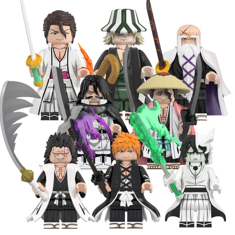ฟิกเกอร์ตัวต่อ Zaraki Kenpachi Kurosaki Ichigo Ulquiorra Yhwach BLEACH ขนาดเล็ก ของเล่นสําหรับเด็ก