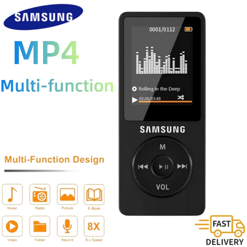 Samsung Walkman เครื่องเล่น MP4 วิทยุ FM MP3 MP4 MP4 แบบพกพา รองรับการ์ดหน่วยความจํา อเนกประสงค์