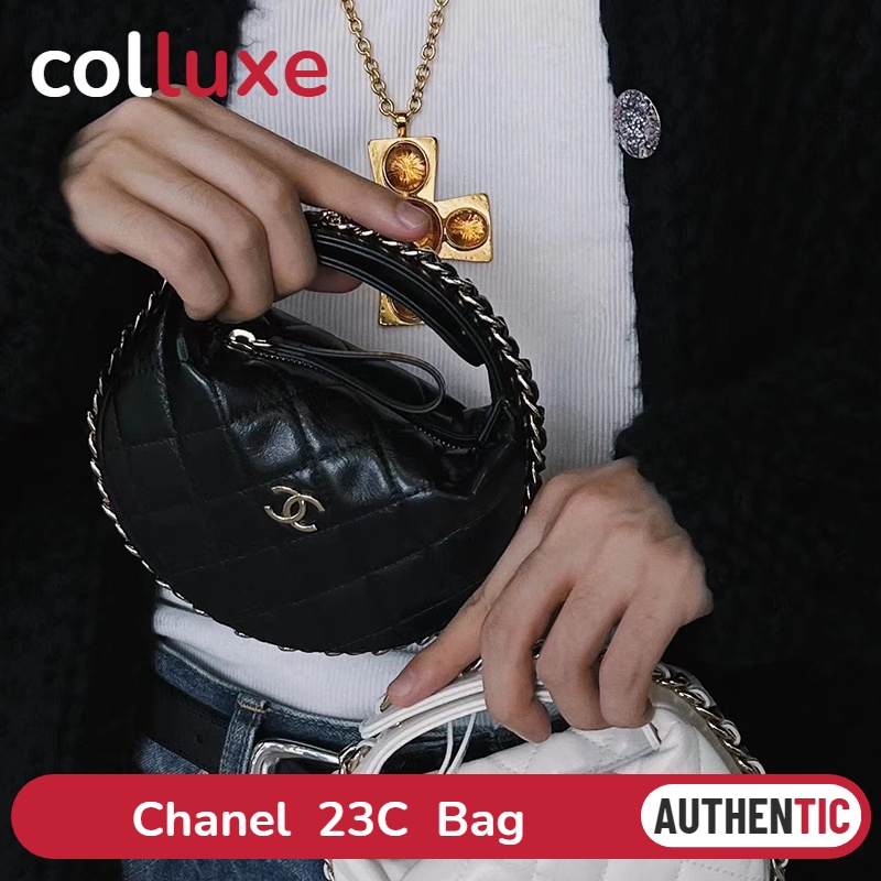 แบรนด์ใหม่และเป็นของแท้/ชาแนล Chanel 23C สุภาพสตรี/กระเป๋าคลัทช์/กระเป๋าสะพาย